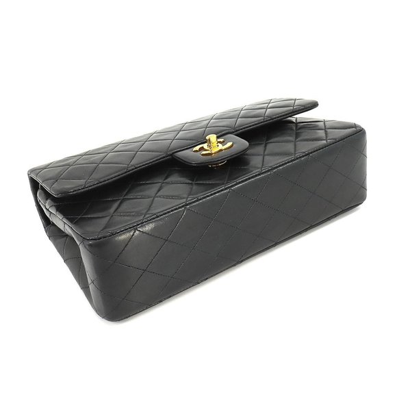 CHANEL Matelasse 25 Chain Shoulder Bag Leather Black A01112 Gold Hardware Vin... - Picture 4 of 9